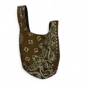 Carlton Yaito mini knot bag brown paisley